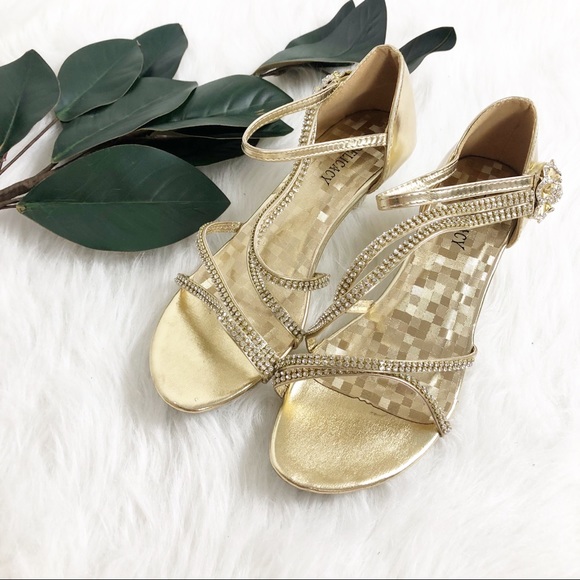 Delicacy | Gold Rhinestone Heels - Picture 2 of 6